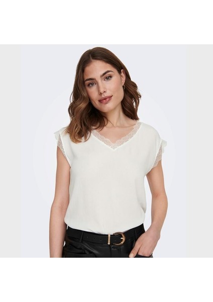 Onljasmına Lıfe Ss V Lace Top Noos Ptm 15252241