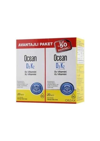 Ocean D3K2 20 ml + 20 ml Oral Damla fiyatları