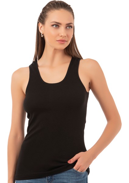 Özkan 0111 6'lı Paket Kadın Pamuklu Ribana Esnek Biyeli Kalın Askılı Örme Atlet indirimleri