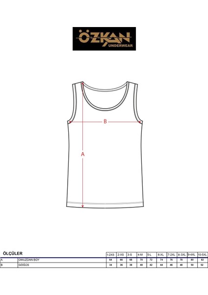 Özkan 0111 6'lı Paket Kadın Pamuklu Ribana Esnek Biyeli Kalın Askılı Örme Atlet