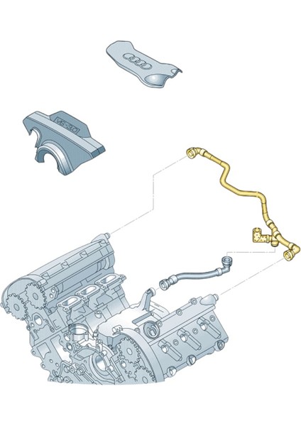 Audi A4 2002-2004 3.0 V6 Bbj Motor Üst Havalandırma Borusu 06C103217H