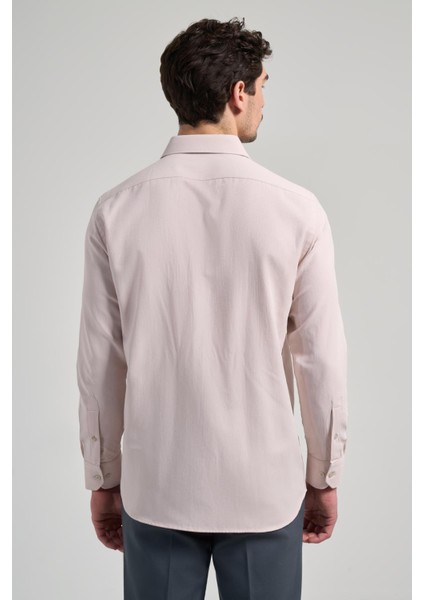 Bej Sert Yaka Düz Classic Pamuklu Comfort Fit Gömlek 1004250213 indirimleri
