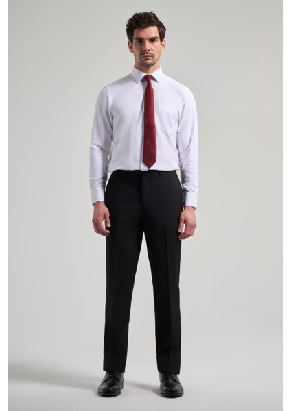 Beyaz Sert Yaka Düz Classic Pamuklu Comfort Fit Gömlek 1004250213 fiyatları