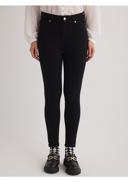 Miranda 96 Normal Bel Siyah Skinny Jeans Kadın fiyatları