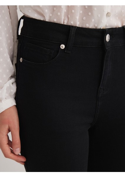 Miranda 96 Normal Bel Siyah Skinny Jeans Kadın fırsatları