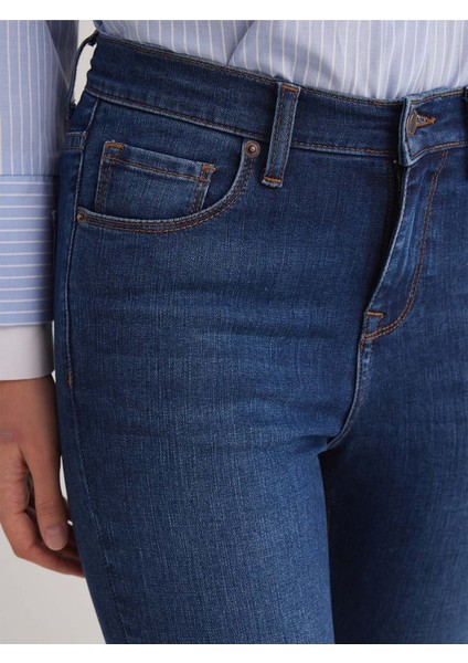 Miranda 102 Normal Bel Koyu Mavi Skinny Jeans Kadın fırsatları
