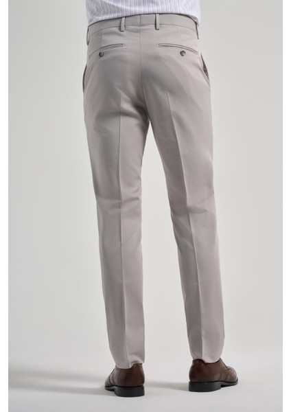 Açık Krem Esnek Yandan Cepli Slim Fit Classic Pantolon 1003250106 fırsatları