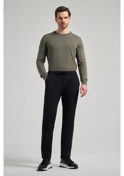 Siyah Esnek Yandan Cepli Casual Slim Fit Jogger Pantolon 1003250118 fiyatları