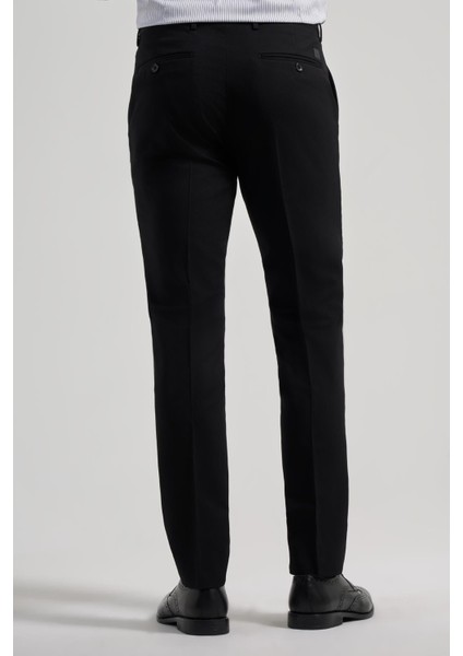 Siyah Esnek Yandan Cepli Slim Fit Classic Pantolon 1003250106 modelleri