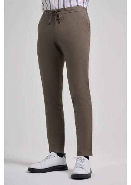 Koyu Haki Pamuklu Yandan Cepli Casual Comfort Fit Jogger Pantolon 1003250110 modelleri