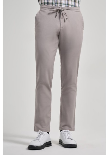 Taş Rengi Pamuklu Yandan Cepli Casual Comfort Fit Jogger Pantolon 1003250110