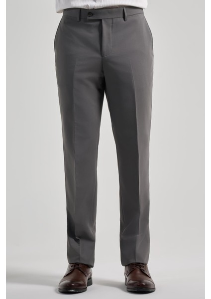 Koyu Antrasit Esnek Yandan Cepli Comfort Fit Classic Pantolon 1003250159