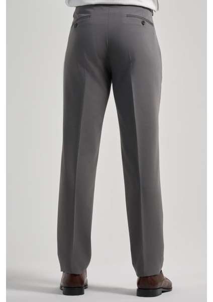 Koyu Antrasit Esnek Yandan Cepli Comfort Fit Classic Pantolon 1003250159 fırsatları