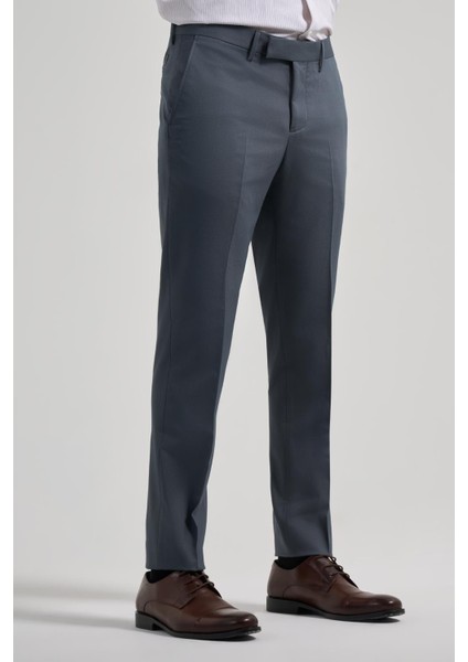 Koyu Antrasit Esnek Yandan Cepli Slim Fit Classic Pantolon 1003250106 modelleri