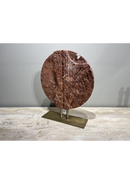 Evza Mermer Embossed Wood Kırmızı Traverten 8*30*37 cm
