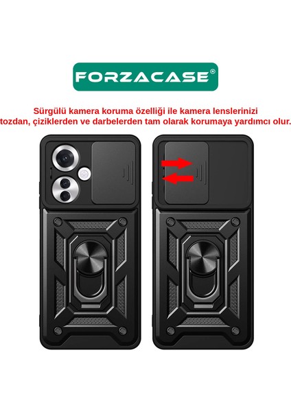 Realme C65 4g ile Uyumlu Ares Serisi Yüzük Standlı Kamera Korumalı Sürgülü Sert Kılıf fiyatları
