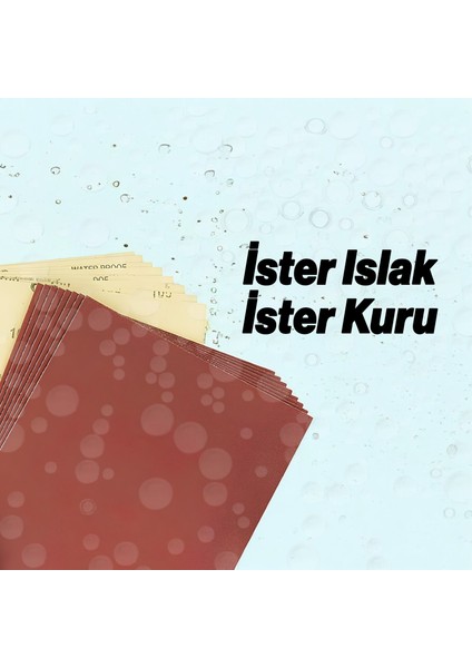 (25 Adet) Su Zımparası Kağıt Far Temizleme Parlatma İnce Kalın Kum Set 3000-2500-2000-1500-1000 Kum