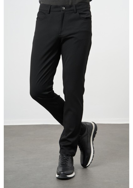 Siyah Esnek 5 Cep Casual Slim Fit 5 Cep Pantolon 1003245161