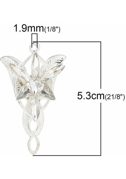 Arwen Evenstar Akşam Yıldızı Kolye Yüzüklerin Efendisi Kolye Kolye Kutusunda Gümüş Kaplama Kadın