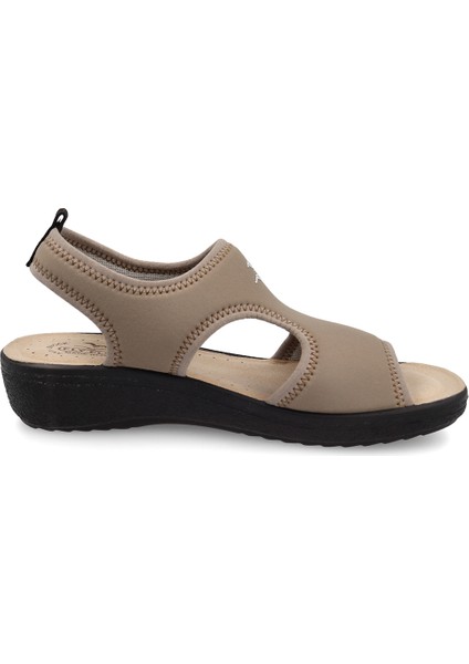 Kadın Sandalet 55 E71 La Fly Flot Cloth Sandal Taupe fırsatları
