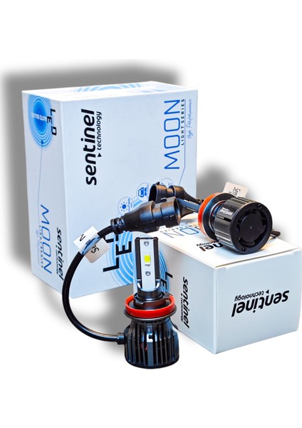 H11 LED Xenon Moon Serisi Şimşek Etkili 12V Beyaz