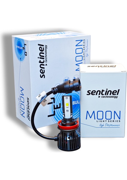 H11 LED Xenon Moon Serisi Şimşek Etkili 12V Beyaz