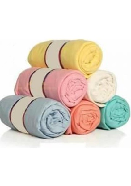 Krem Rengi Naturel Boyasız Ham Kumaştan Lastikli Çarşaf 100 x 200 Süper Pamuk Lüx Coton Yatak Çarşafı
