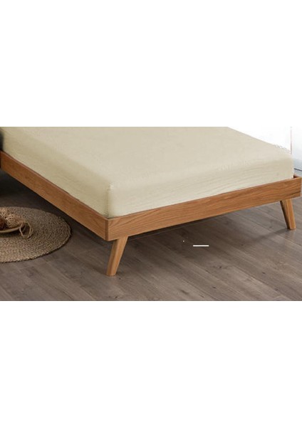 Krem Rengi Naturel Boyasız Ham Kumaştan Lastikli Çarşaf 100 x 200 Süper Pamuk Lüx Coton Yatak Çarşafı fiyatları