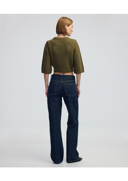 Metal Düğmeli Crop Triko IW6240050362022 fırsatları