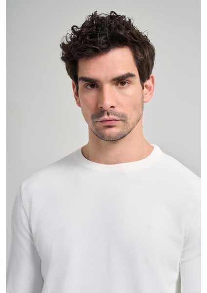 Uzun Kol Düz Örme Bisiklet Yaka Cepsiz Pamuklu Slim Fit Triko 1012245163 fırsatları