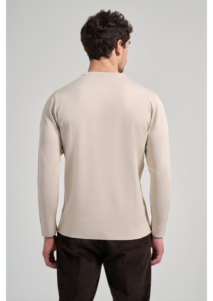 Uzun Kol Düz Örme Bisiklet Yaka Cepsiz Pamuklu Slim Fit Triko 1012245163 indirimleri