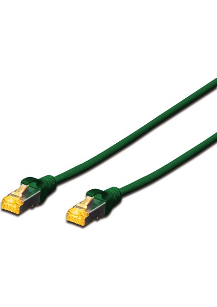 CAT 6A SFTP/PIMF (Pairs In Metal Foil) Patch Kablosu, LSZH, 0,25 metre, AWG 26, Yeşil Renk