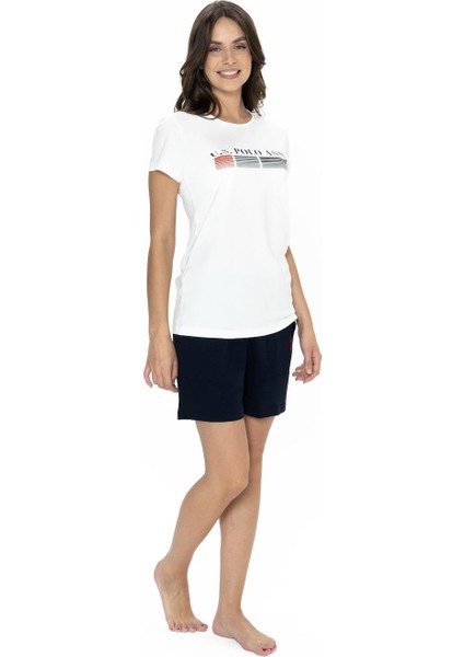 Kadın Yazı Baskılı T-Shirt Şort Takım, Bisiklet Yaka, Kısakol, Cepli indirimleri