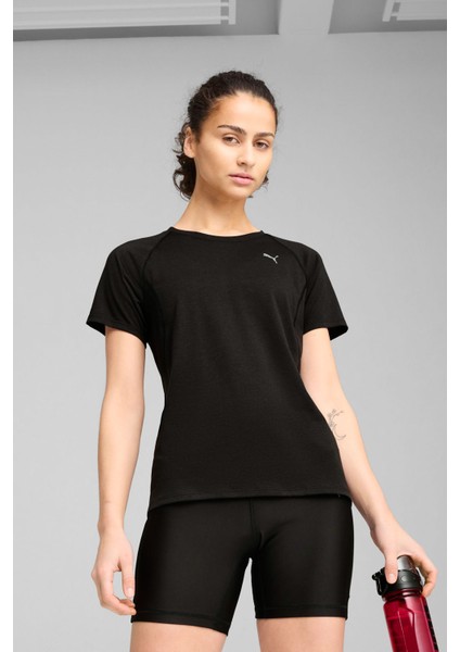 W Run Velocıty Tee (Trı-B Siyah Kadın Kısa Kol T-Shirt