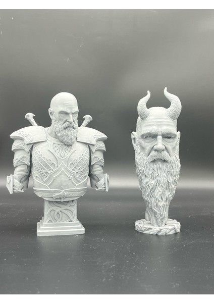 Kratos ve Mimir , God Of War Figürler, 15 cm