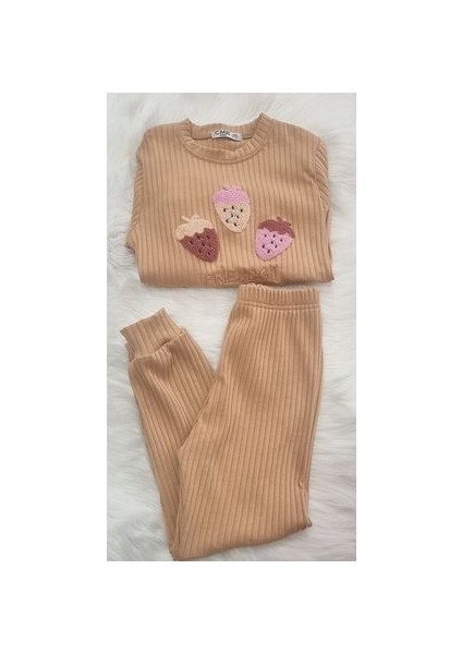 Kız Çocuk Çilekli Fitilli Likralı Takım fiyatları