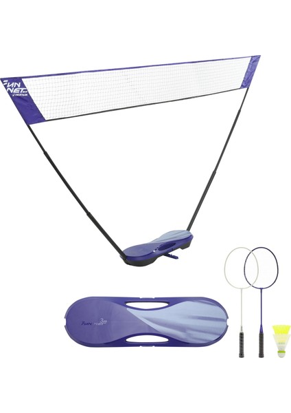 Perfly Badminton Filesi - 3 Metre - Mavi - Fun Set