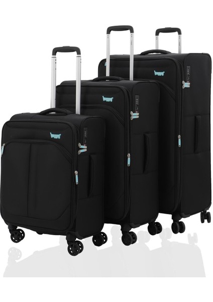 Mçs Baggaj V2411 Super Lıght Valiz Black Set
