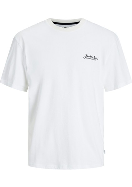 Jjbeau Tee Ss Frontprınt Beyaz Erkek Kısa Kol T-Shirt