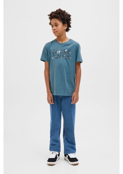 Jjebryan Corp Logo Tee Mavi Erkek Çocuk Kısa Kol T-Shirt modelleri