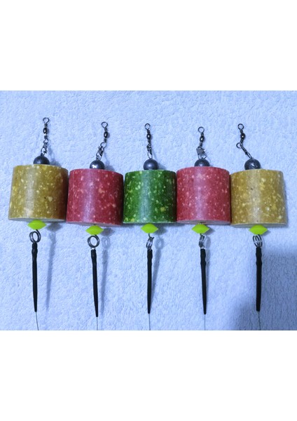 Küspeli Karışık Renk Geçmeli 16 mm Boncuklu Sazan Rig Takımı fiyatları