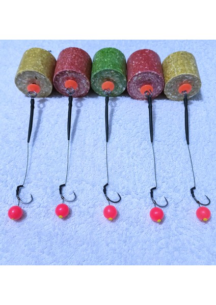 Küspeli Yüzen Özellikli 14 mm Pembe Boncuklu Sazan Rig Takım