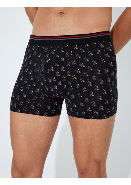 3'lü Boxer Seti Baskılı Çok Renkli