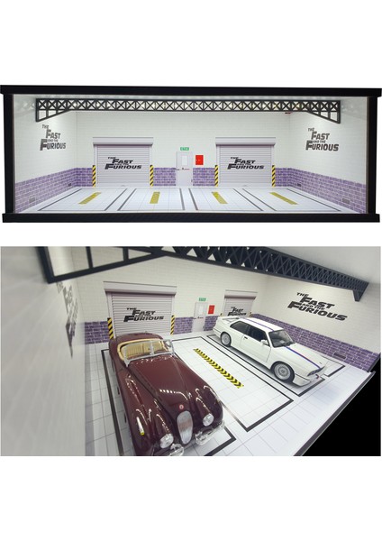 1:24 Ölçek Araçlar Için Ahşap LED Işıklı Akrilik Korumalı Araç Sergileme Standı / Diorama fiyatları