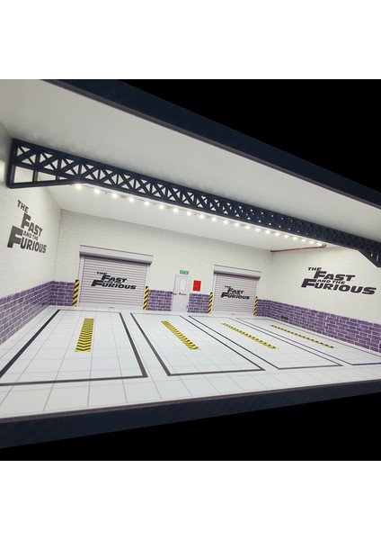 1:24 Ölçek Araçlar Için Ahşap LED Işıklı Akrilik Korumalı Araç Sergileme Standı / Diorama modelleri