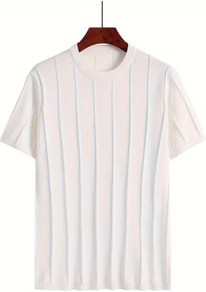 Toro Çizgili Likralı Slim Fit Bisiklet Yaka Örme Erkek Triko Tshirt fiyatları