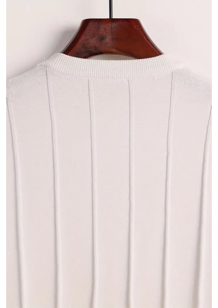 Toro Çizgili Likralı Slim Fit Bisiklet Yaka Örme Erkek Triko Tshirt modelleri