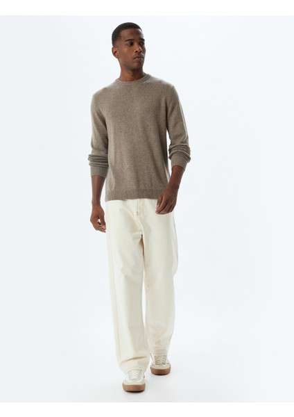 Triko Kazak Basic Bisiklet Yaka Viskon Yün Karışımlı fiyatları