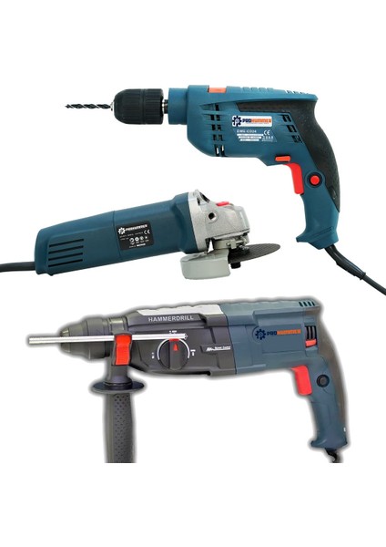 Elektrikli 3 Lü Set Vidalama Kırıcı Delici Taşlama PH235