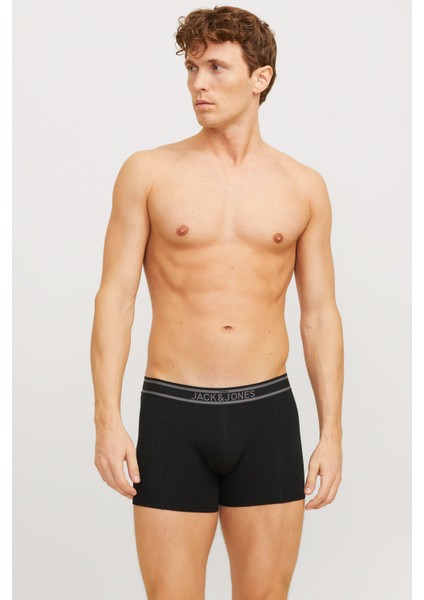 Jacrıchard Trunks 3 Pack Siyah Erkek Boxer
